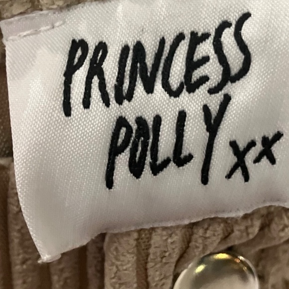 Princess Polly Corduroy texture, cream wide leg trousers - Picture 10 of 12